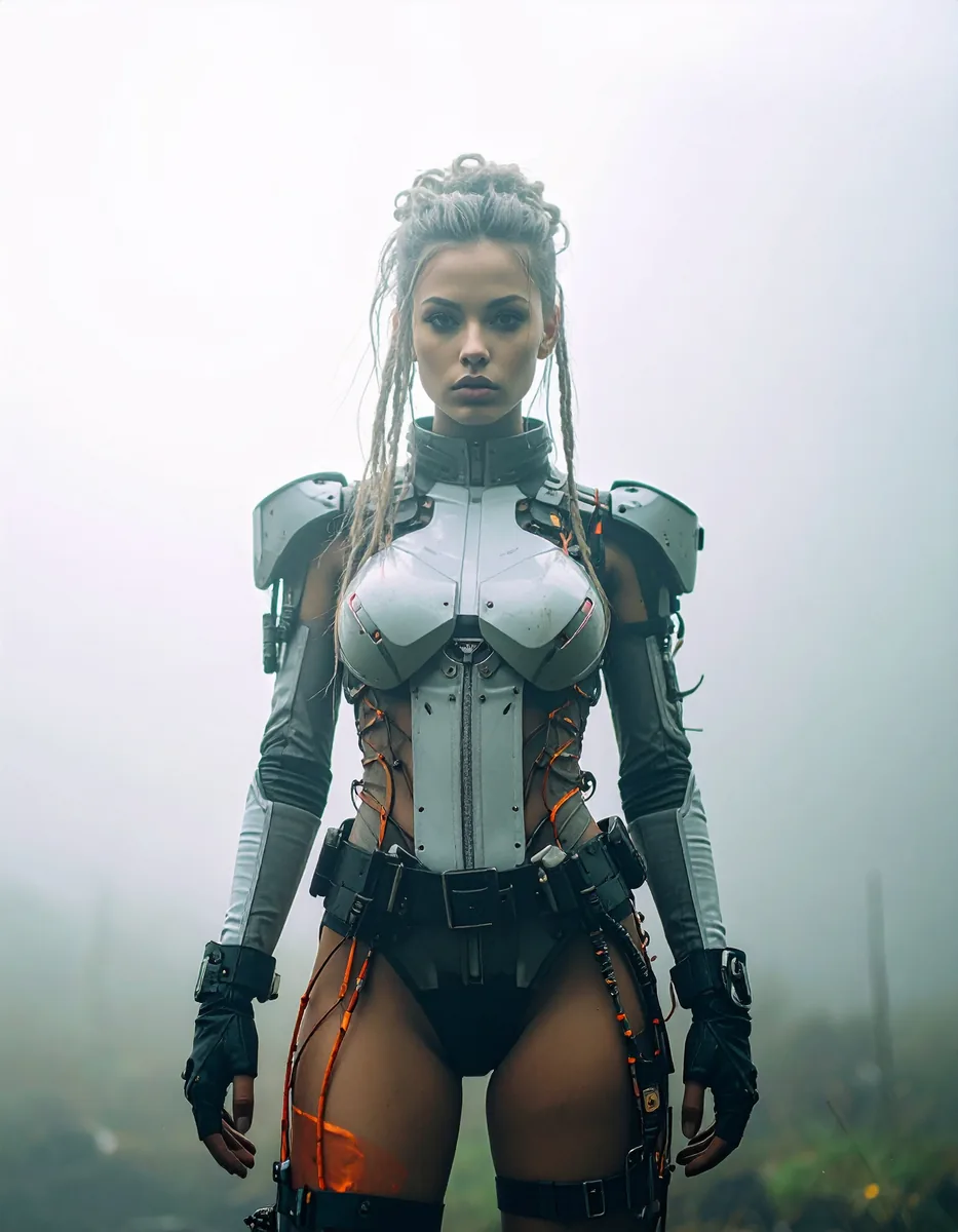 High fashion - cyberpunk lat 90. - Sesja AI, projekt Jakub Klisowski JVISION
