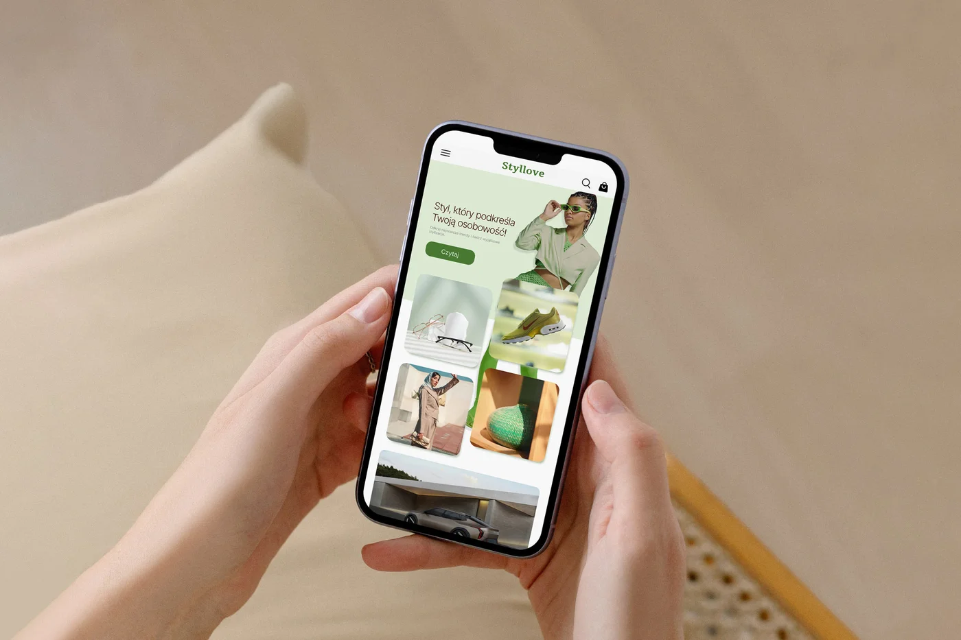 StylLove - wersja mobilna - E-commerce, projekt Jakub Klisowski JVISION